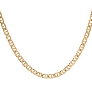 5.5 Mm Semi Anchor Chain 10K Yellow Gold Necklace